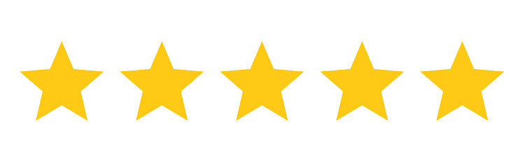 Five stars rating illustration.